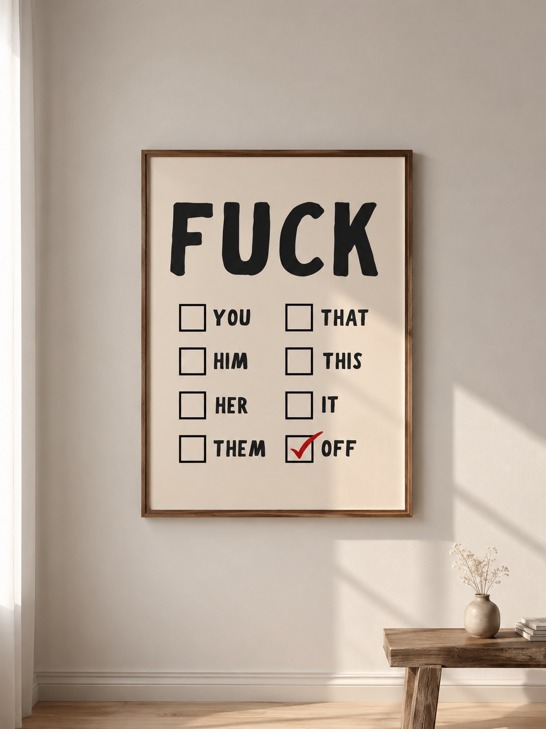 FUCK" Checklist Poster
