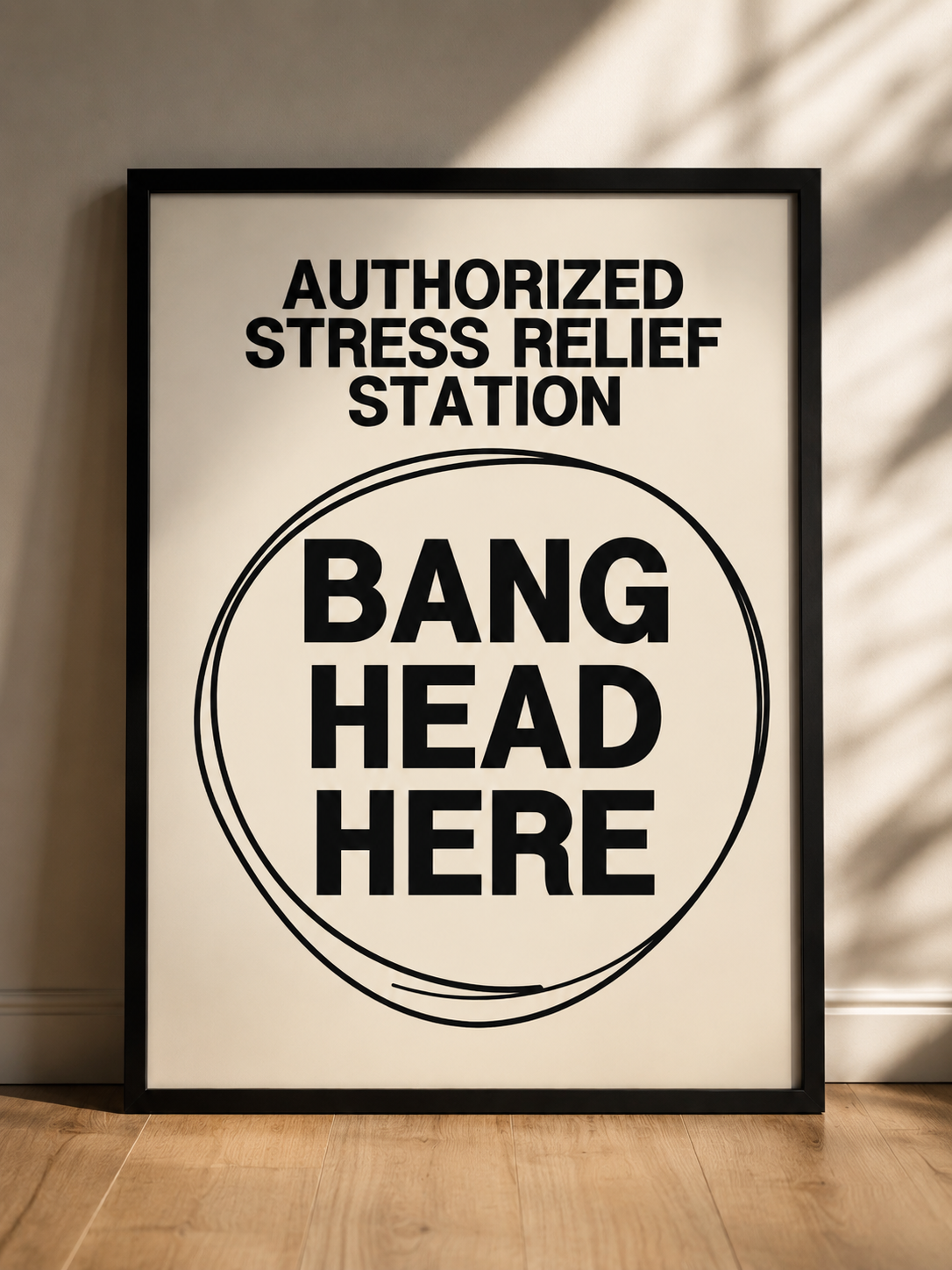 Authorized Stress Relief Station: Bang Head Here