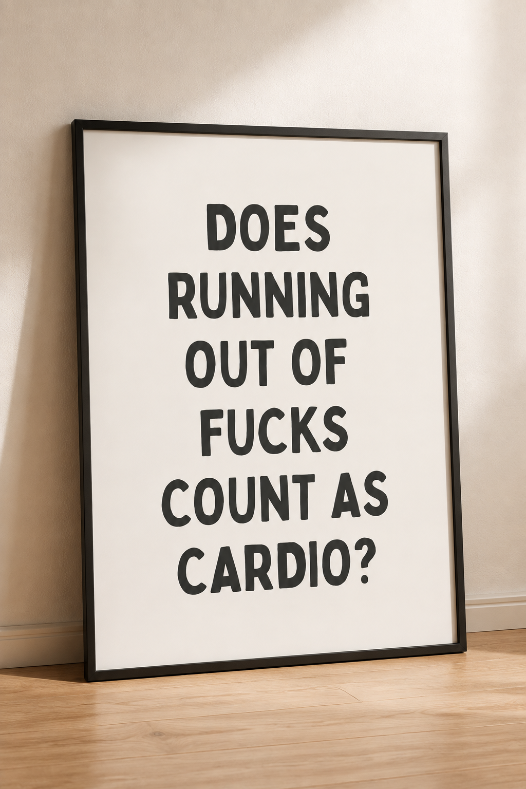 Does Running Out of Fucks Count as Cardio?